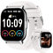 Smartwatch Uomo Donna con Effettua o Risposta Chiamate,2.1 Orologio Smartwatch,110+ Modalità Sportive Fitness Tracker, Contapassi Sonno Cardiofrequenzimetro, IP68 Smart watch per Android iOS, white