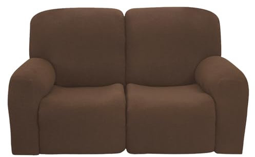 H,Mswborml Moderne Stretchhusse für Relaxsessel Komplett Sesselschoner, Wasserdicht Sesselschoner mit Taschen 6-Teilig,Stretch Sesselschoner für Fernsehsessel Hochlehner 2-Sitzer,Sesselbezug Waschbar