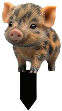 XLWLLNJ Acryl Schwein Gartenpfahl, Schönes Geschenk, Gartendekoration, Gartenzubehör, Dekorativer Pfahl, Hof Tierpfahl,