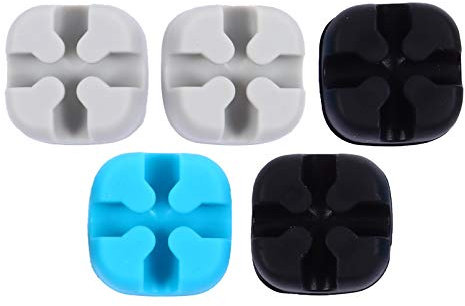 OSALADI 5pcs Data Cable Silicone Cable Clips Cord Holder for Home Office School