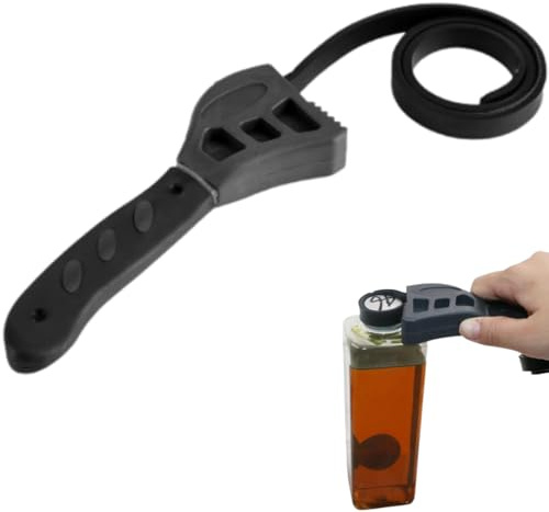 Clé à sangle en caoutchouc, Clé à Sangle Réglable en Caoutchouc de 500mm outil de serrage de plomberie pour filtres à huile pour bidons, robinets, tuyaux