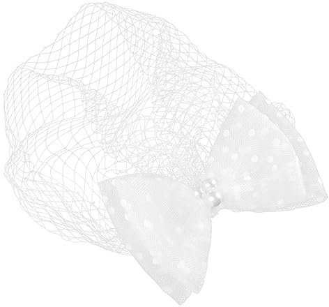 BESPORTBLE Haarnadel Diademe Mit Schleife Für Mädchen Teeparty Schleier Haarschmuck Hochzeit Brautkopfschmuck Junggesellinnenabschied Schleier Kopfschmuck Brautschleier Mit