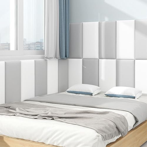 Panneaux muraux Anti-Collision pour Enfants, lambris 3D, Panneaux muraux rembourrés pour Enfants autistes, tête de lit Queen à Monter soi-même, tête de lit rembourrée (Jaune Citron