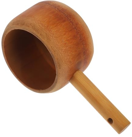 Alipis Louche en Bois Ergonomique Grosse Cuillère Multifonctionnelle Cuisine et Salle de Bain Solide et pour Servir Soupe et Riz