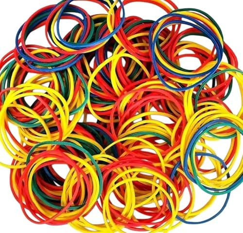 Set di elastici in gomma, 20 pezzi, colori assortiti, per casa, scuola e ufficio