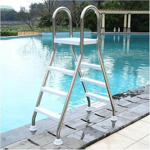 Échelle de piscine, système d'entrée et de sortie de piscine hors sol, capacité de charge de 300 kg, 3 marches, marches amovibles pour un accès facile