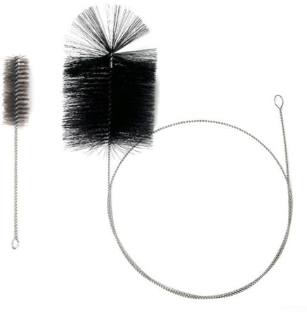 Spazzola per camino, set da 2 pezzi con asta flessibile da 1,8 m e spazzola metallica per pulizia camino, stufa e canna fumaria, raggiunge curve e angoli, per la manutenzione della casa