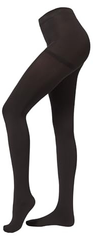 CALZEDONIA Woman's Opaque Matte Thermal Tights in Black, Size S