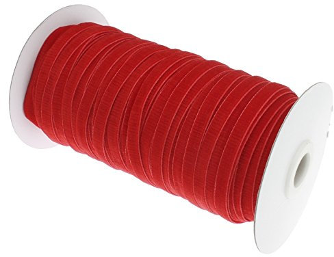Perlin 30 Meter Samtband Rot 6mm Samtborte Schmuckband Schleifenband Zierband Zierborte Borte Band Dekoband Bastelbedarf C190 x2