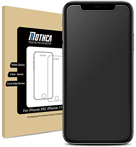 Mothca Matte Schutzfolie für iPhone 11/XR, Nano-Ätztechnik, 1 Stück | Matte folie mit Nano-Ätztechnik, Anti-Reflex Schutzglas, Anti-Glare, Anti-Bläschen, Anti-Fingerabdruck, 9H Hartglas