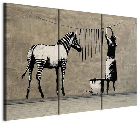 murando - Leinwandbild Graffiti Street Art, 120x80 cm, 3-teilig, Wohnzimmer | Hochwertige Leinwand, sofort aufhängbar, ideal fürs Wohn- oder Schlafzimmer, wasserfest und lichtecht, langlebig, stilvoll