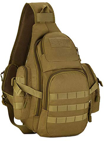 Neuleben Taktischer Sling Rucksack Schulterrucksack Militär Rucksäcke Groß Wasserabweisend Crossbody Bag Brusttasche Herren Männer für Outdoor Reise Wandern Camping Trekking