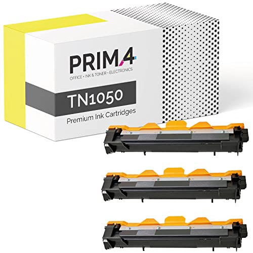 PRIMA4 - TN1050 Multipack 3X Toner Kompatibel mit Drucker Brother HL-1110, HL-1112, HL-1210W, HL-1212W, DCP-1510, DCP-1512, DCP-1610W, DCP-1612W, MFC-1810, MFC-1910-1k Seiten