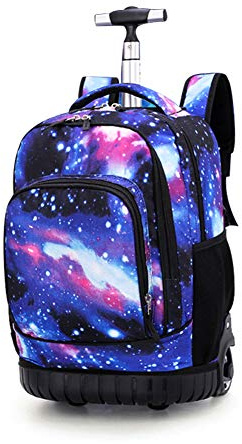 BOZONLI Trolley Rucksack Schulranzen mit Rollen Laptop Handgepäck Tasche Koffer Wasserdicht Trolley Mädchen Jungen Rucksack Kindergepäck mit Rollen Schulranzen für Teenager