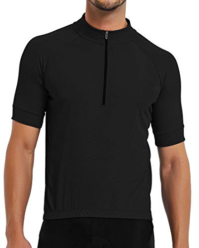 CATENA Maglia da Ciclismo da Uomo a Maniche Corte Maglia da Ciclismo da Mountain Bike Maglia da Ciclismo MTB Abbigliamento da Ciclismo con, Traspirante e ad Asciugatura Rapida per Uomo
