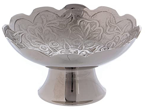 Holyart Ciotolina portaincenso cesellata ottone argentato