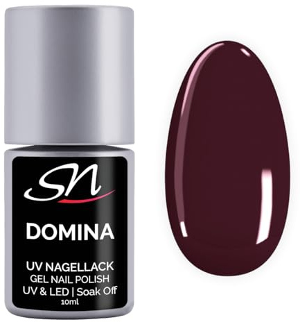 SN Nageldesign UV Nagellack dunkelrot Gellack UV LED Gel dark red soak off Farbgel Nails 10ml - Domina SN213