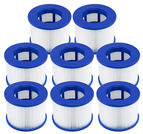 Hrozny Filterkartusche für Whirlpool, Clever Spa Filter 75 x 100 mm Whirlpool Filter Zubehör. (8Stücke)