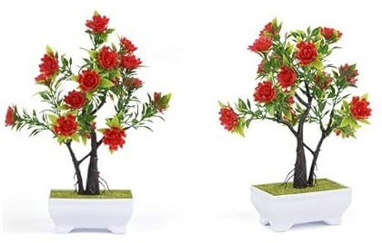 DRJUSS Künstliche Pflanzen Bonsai Kleine Früchte Orangenbaum Topf Gefälschte Blumen Hausgarten Dekoration Hochzeit Tisch Topf Ornamente-C05,1pcs