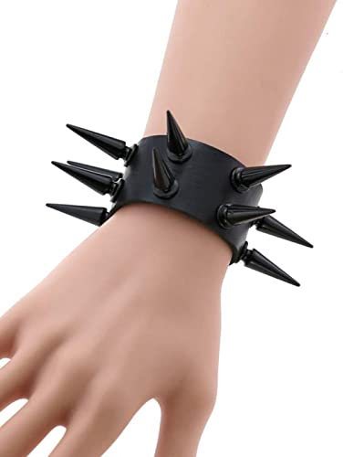 Bysonglezai Armbänder Damen Armband Frauen Geschenk Mädchen Cosplay Männer Schwarz Leder Nietenarmband Punk Armband Goth Manschette Armband Gothic Niet Schnalle Armbänder Für Frauen Gopunk-78