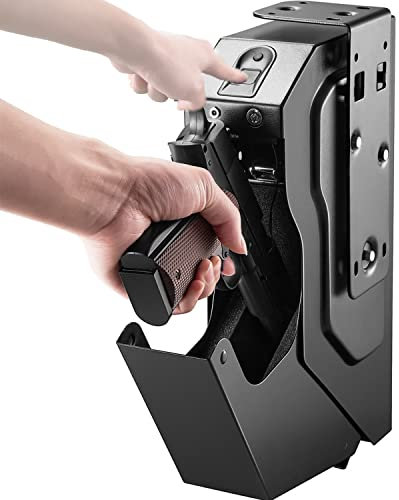 Caja fuerte para pistola de huellas dactilares, armario para pistola de pared, armario para pistola con llaves de repuesto, caja fuerte para pistola de acero,pistola/efectivo/caja fuerte para joyas