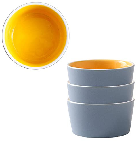 Ciotola for zuppa, ciotola for riso, ciotola for la colazione, set di stampini, 120 ml, stampini for creme brulee, piatti for soufflé, piatti for soufflé, stampini for friggitrice ad aria-verde-set di