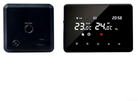 Termostato wireless Smart WiFi, compatibile con per Tuya Wireless WIFI Smart Termostato per caldaie a parete/riscaldamento a pavimento dell'acqua con display a LED (nero)