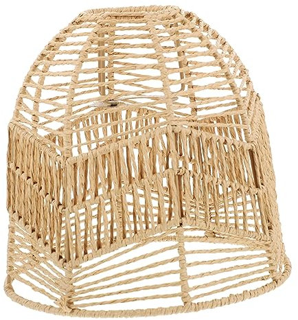 Uonlytech Gewebter Lampenschirm Aus Rattan Rattanlampe Zubehör Lampe Rattan Schutz Lichtschalenbezug Kronleuchterbezug Robust Und Bruchfest