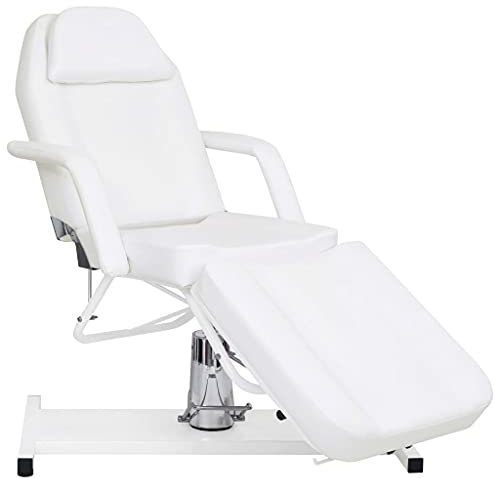 Festnight Kosmetikliege Massageliege Tattooliege Kosmetikstuhl Therapieliege Massagetisch Professionelle Massagebett Schönheitsstuhl 360 Grad Drehbar Weiß