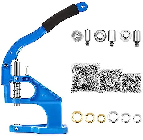 Kit de poinçonnage à œillets, machine à œillets, outil d'installation manuelle, presse à main, couture, pince de serrage, bricolage manuel, presse à œillets, artisanat (couleur : argent 1 lot) (Color