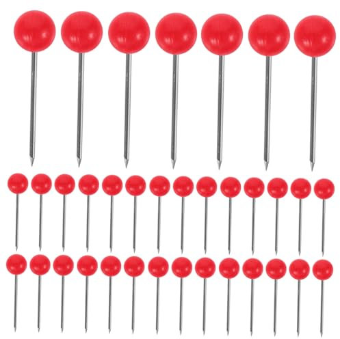 STOBOK 1000stücke Bunte Pushpins Mit Edelstahlspitze Rundkopf-kartenstecker Für Büro Zuhause Basteln Und -projekte Zum Markieren Von Karten Und Pinnwänden