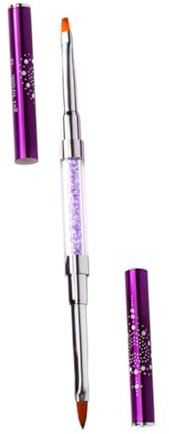 MUSISALY 3pièces Pinceaux à Double Tête Outils De Manucure Cristal Jaune Noir Pour Art Ongulaire Et Esthétique Féminine