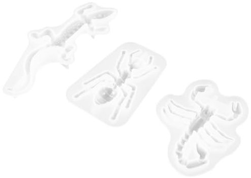 OKUMEYR 3pcs Animal Silicone Mold for Crafts Flexible Reusable Baking Mold for Fondant and Candy Decoration Safe Silicone for Creative Cake Designs and Handicrafts
