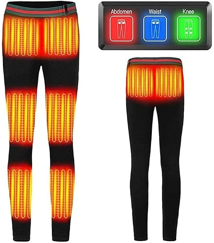 VNHGNHG Heated Pants for Women Cotton Lined Outdoor Softshell Pants Electric Heating Trousers 8 Heating Zone