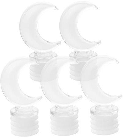LALADEFIEE 5pcs Perfume Bottle Stopper Retro Moon Crystal Glass Bottle Seal Aromatherapy Plug Wine Saver Closure