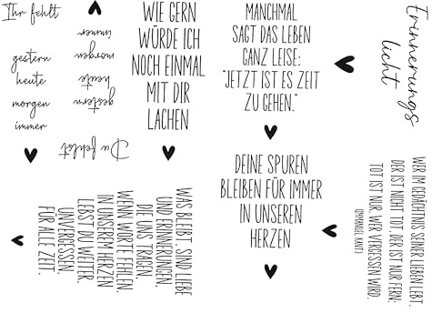 Fräulein Lotti | Wasserschiebefolie fuer Grabkerzen - Thema: Grabkerzen 3 | Tattoofolie | schwarz DIN A5