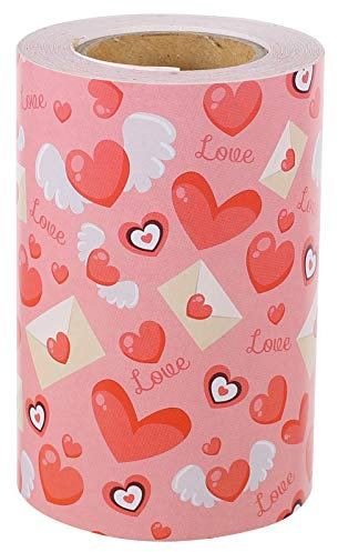 Tofficu Aufkleberrolle Zum Valentinstag Herzmuster Aufkleber Selbstklebende Etiketten für Scrapbooking Tagebücher Umschläge