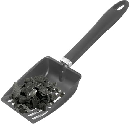 Sghtil Zenchstecker Schaufel, für Asche, Scoop für Hohlkohle, Kohleschaufel aus Edelstahl, hitzebeständiges Feuerstellenreinigungswerkzeug für eine
