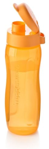 Tupperware To Go Eco Easy Flip Top Botella EcoEasy para bebidas carbonatadas Aqua Slim Aquaslim XL, 750 ml, color naranja