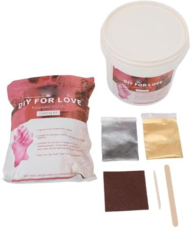 Cheotime Hand Casting Kit, DIY -Gips Hand und Fußmodellierung Kit für Paare Familienjubiläum Hochzeitstag Muttertag Weihnachten romantische Geschenke