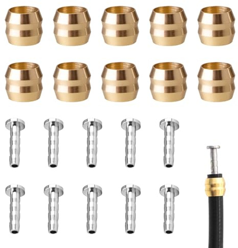 10 Pezzi Inserti Oliva Freno Idraulico Tubo Disco BH90 per Shimano, Kit Ricambio Oliva per Tubi Frizione Disc Brake, Connettori per Bicicletta, Compatibile con Shimano M506 M615 M8000 M9000 M985