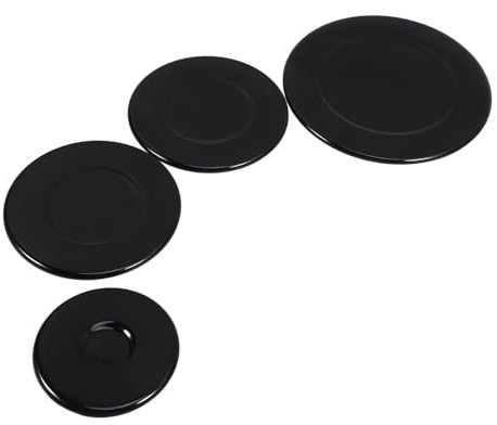 Operitacx Tapas para Quemador de Gas Aplicables de Metal, Cabezal Cóncavo para Cocina Empotrada, Repuesto 4 Piezas para Estufas de Gas, Accesorio Resistente y Fácil Limpieza, Uso Doméstico