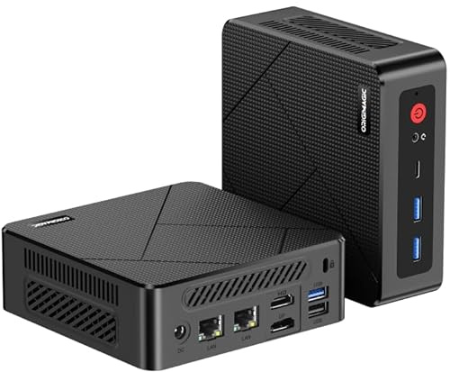origimagic C4 Air Mini PC Ryzen 5 3500U(4C/8T,3.7GHz,Beats 4300U//N150/N95) | 8GB DDR4 256GB SSD Mini Desktop PC | W11 Pro,Doppel RJ45-LAN,Triple Display,WiFi 5/BT5.0 | Mini Computer für Büro & Alltag
