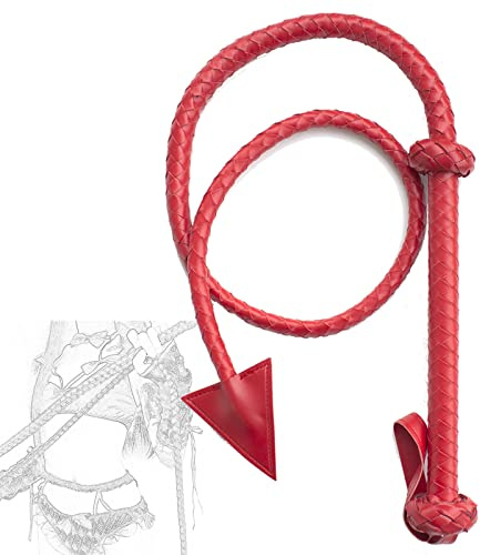 TRQOYTU Fouet Érotique En Cuir Long De 140 Cm, Fouet SM, Cravache De Bondage, Avec Anneau De Suspension, Accessoires Érotiques, Jeux Sexuels Pour Adultes, Jouets Sexuels Fétichistes Pour Couples