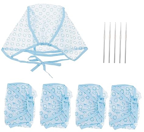 PACKOVE 1 Set Kit per Colorazione con Cappello e Gancio per Parrucchiere Set per Domestico e per Tecniche Balayage e Mèche