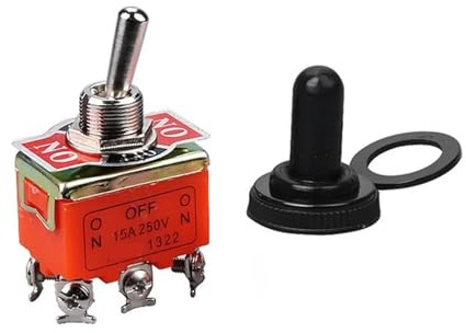 Interruttore E-TEN1322 Interruttore a levetta a 6 pin Testa 3 Grado Interruttore a levetta bipolare a doppio lancio Alimentazione 1 pz(With Cap)