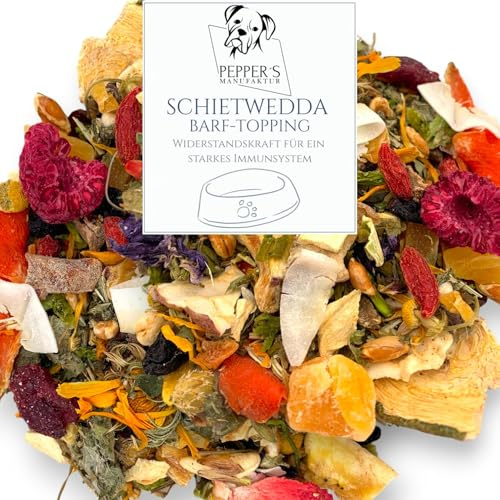Schietwedder di Pepper's Manufaktur – Barf Topping & Integratore per cani | Rafforzamento immunitario, supporto e vitalità | miscela naturale di erbe, frutta e verdura (1000 g)