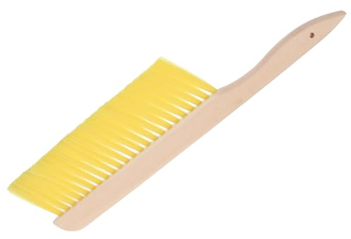 VALICLUD Cepillo para Colmenas Mango de Madera Escoba para Abejas Ligera Herramienta de Apicultura Amarilla para Manejo Seguro de Colmenas