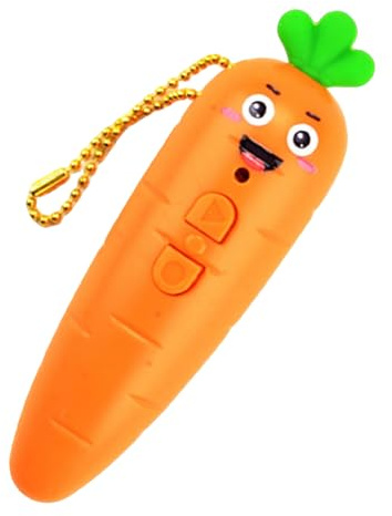 Dispositivo de grabación de Voz - Llavero con Forma De Zanahoria para Mochila | Grabador De Audio con Función De Reproducción | para niños, Juego, hogar, Aula, Fiesta, decoración de Mochila y