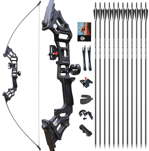 Recurvebogen Pfeil und Bogen Erwachsene Set 30lb 40lb Sportbogen Anfänger Rechtshänder Bogenschießen Jagd Langbogen mit 12 Pfeil